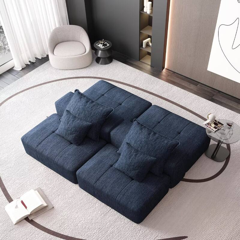 Oversized Modular Sectional Sofa,Sparkling Chenille Fabric,DIY Sofa