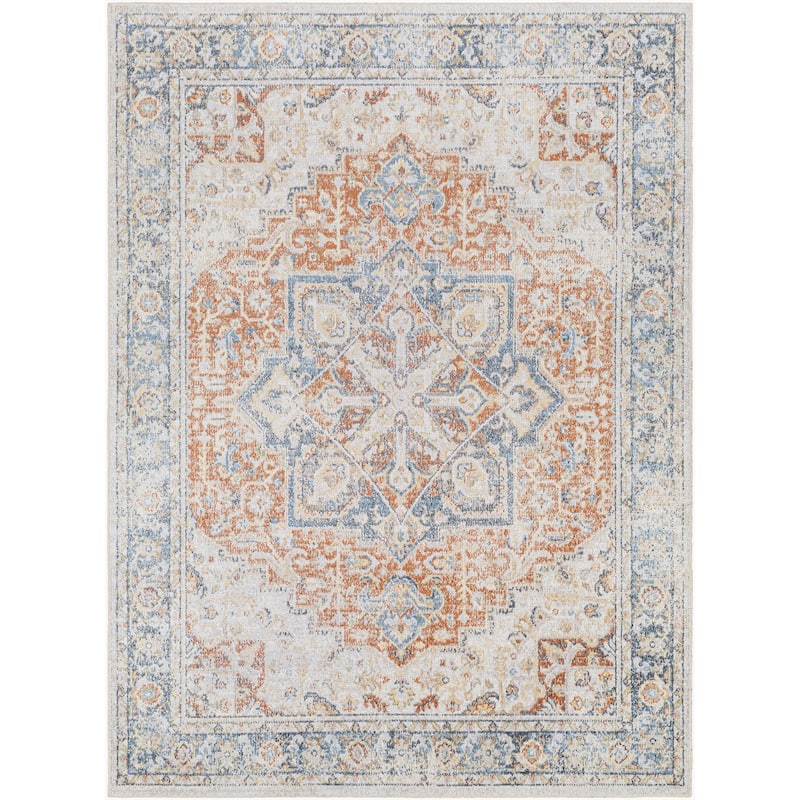 Livabliss Lillian Machine Washable Medallion Area Rug