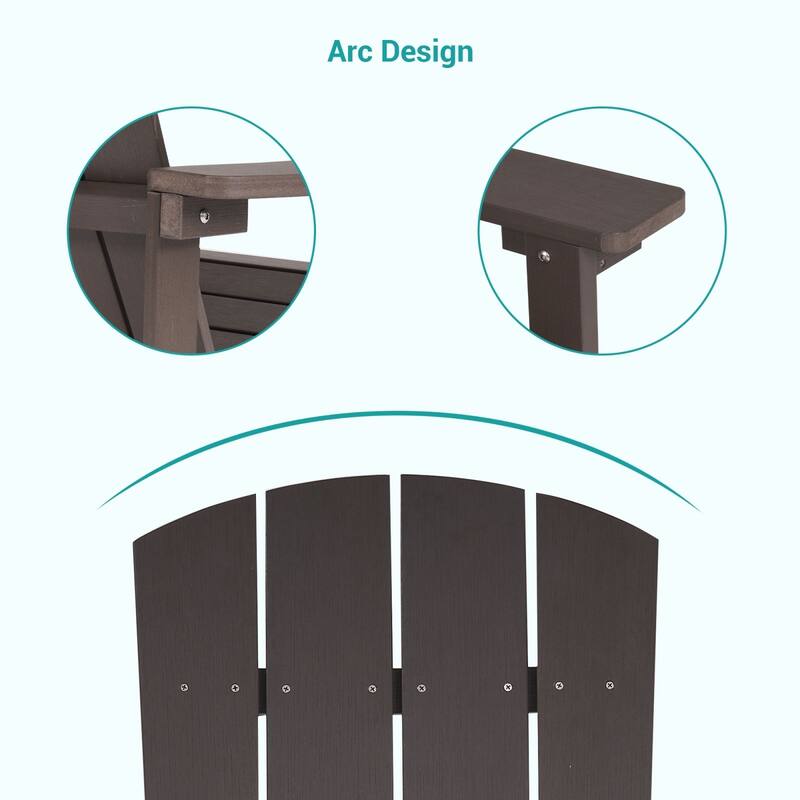 Bonosuki Weather-resistant Wood Outdoor Adirondack Chairs-Set of 4