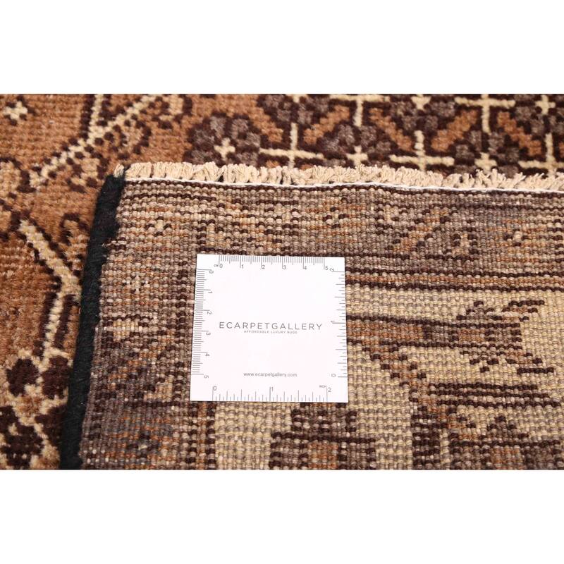 ECARPETGALLERY Hand-knotted Antalya Vintage Brown Wool Rug - 6'10 x 9'9