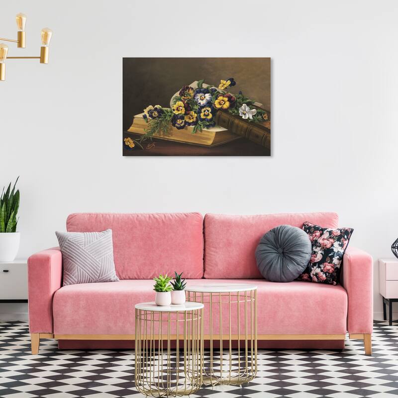 Wynwood Studio Canvas Floral and Botanical Flowers of memory Wall Art Canvas Print - 36 x 24