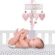 preview thumbnail 3 of 4, Lambs & Ivy Signature Heart to Heart Pink/White Musical Baby Crib Mobile