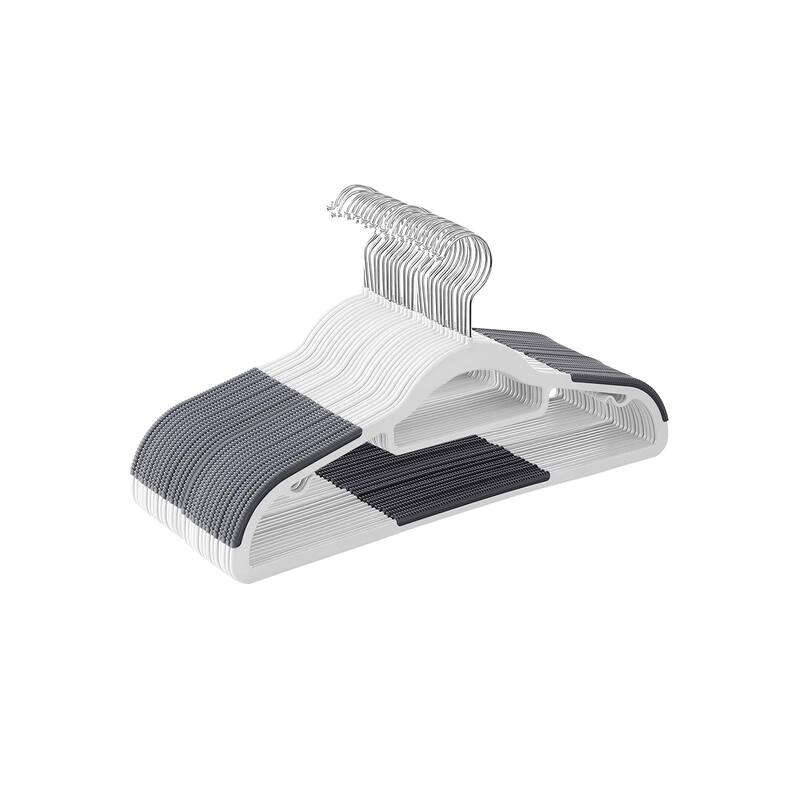Multi-Purpose Clothes Hangers with Anti-Slip Rubber Grips Space-Saving Frame and Hook Rotation