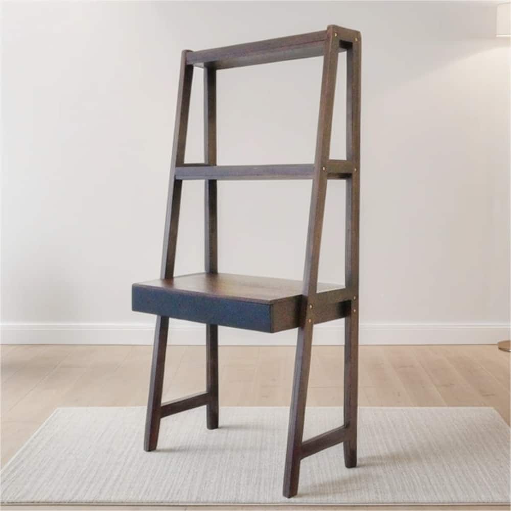 Wood Ladder Storage Shelf