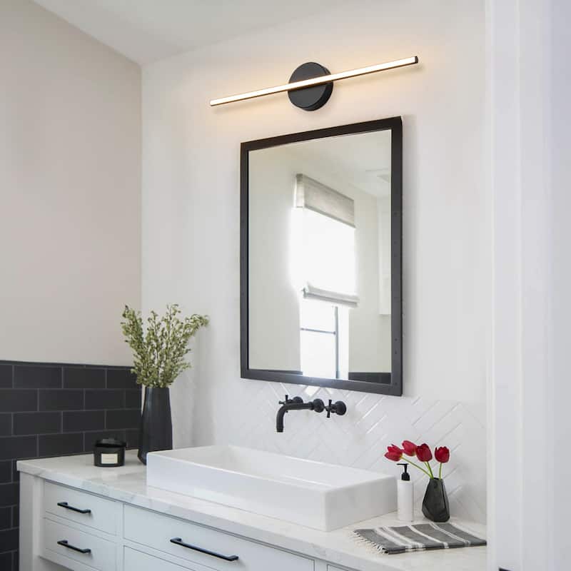 Modern 1-Light Dimmable LED Linear Bathroom Vanity Light