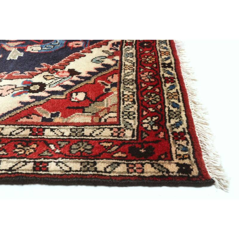 ECARPETGALLERY Hand-knotted Andelz Dark Navy Wool Rug - 3'7 x 10'2