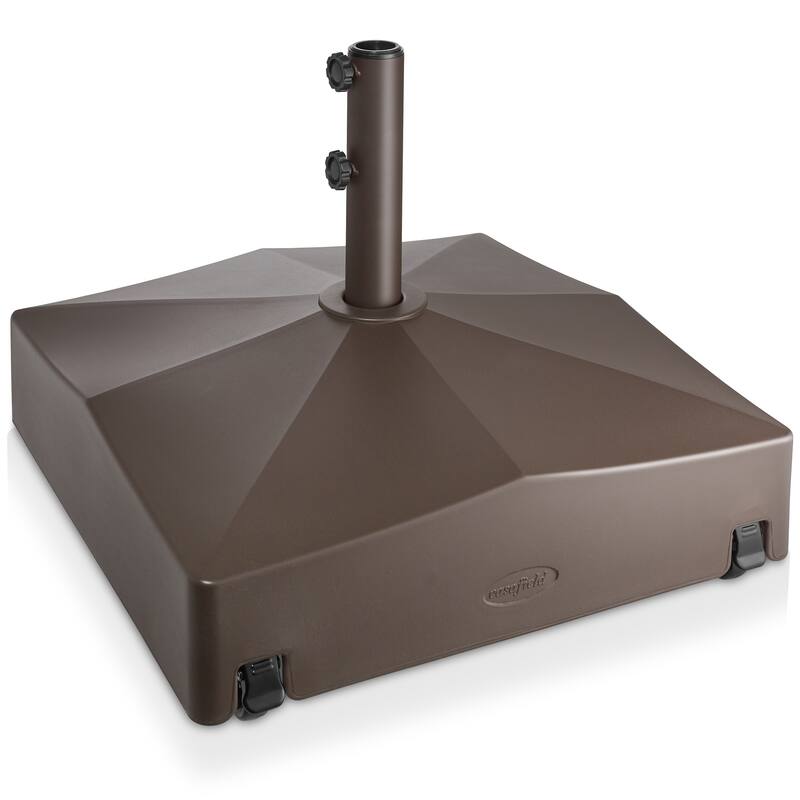 Fillable Mobile Umbrella Base Stand w Wheels for Patio Lawn Deck - 24"