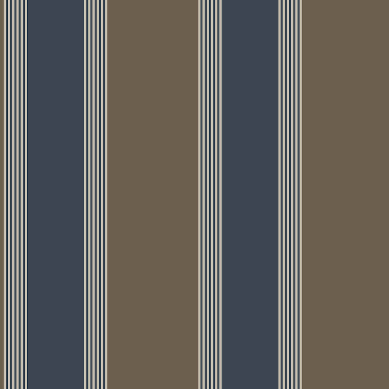 Galerie Wallcoverings Italian Style Classic Vertical Stripe Vinyl on Non-woven Matte Wallpaper Roll - 33 feet x 21 inches - Blue