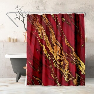 Luxury Red And Gold Glitter Gem Agate And Marble Texture - Shower ...