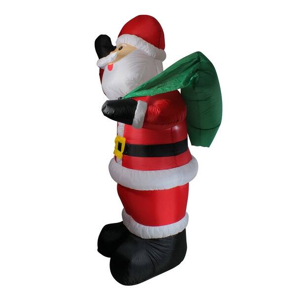 Shop 8 Animated Inflatable Lighted Standing Santa Claus Christmas