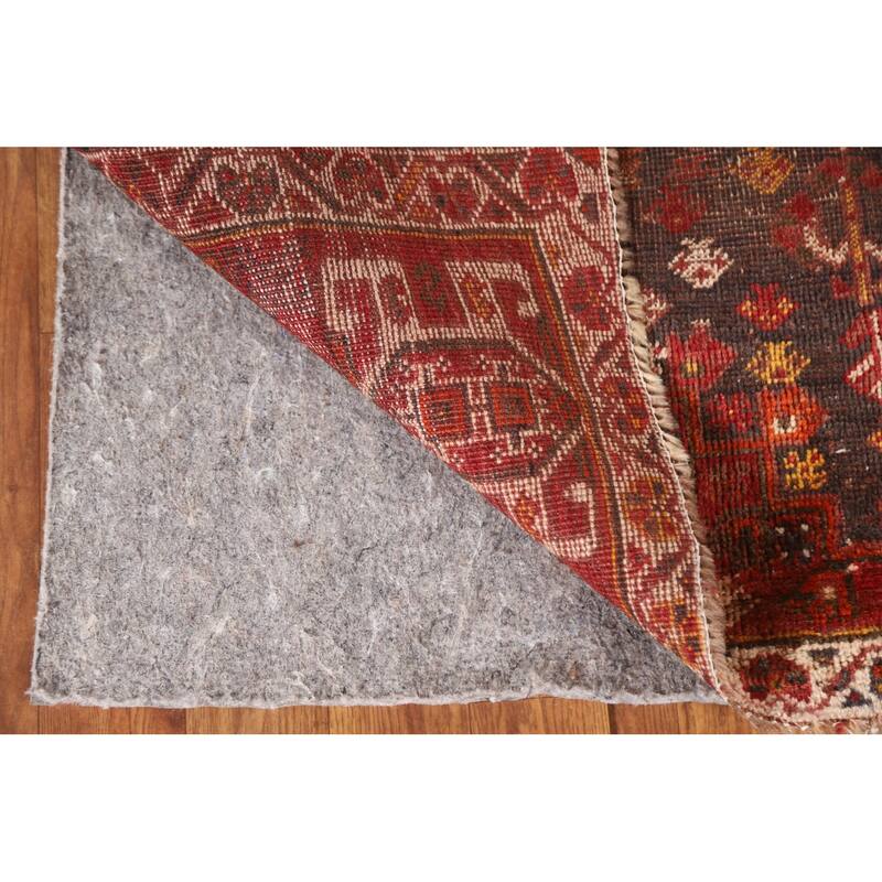 Vegetable Dye Red Shiraz Persian Antique Area Rug Handmade Wool Carpet - 3'3"x 4'11"