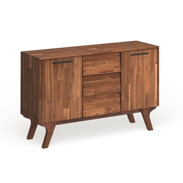 Carson Carrington Vodskov Mid-Century Brown 3-door Sideboard Buffet. Opens flyout.