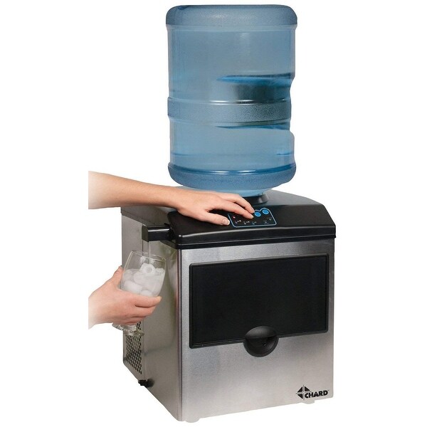 Chard IM15SS Freestanding Ice Maker with Water Dispenser, 40 lb Per