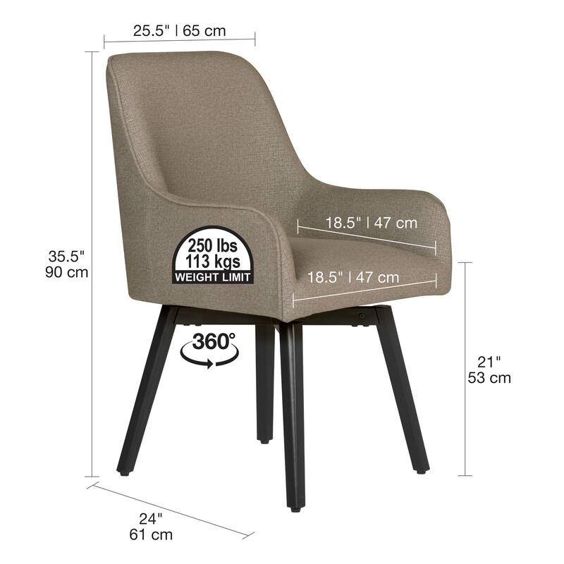 Studio Designs Home Spire Luxe Swivel Dining, Office Chair