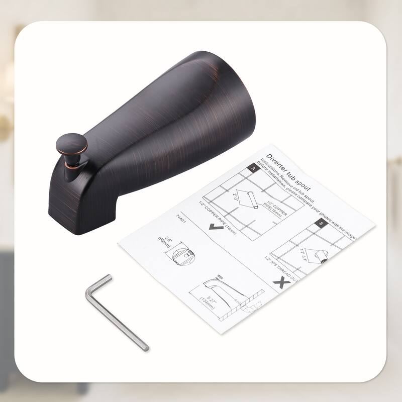 WOWOW Integrated Diverter Bathtub Spout