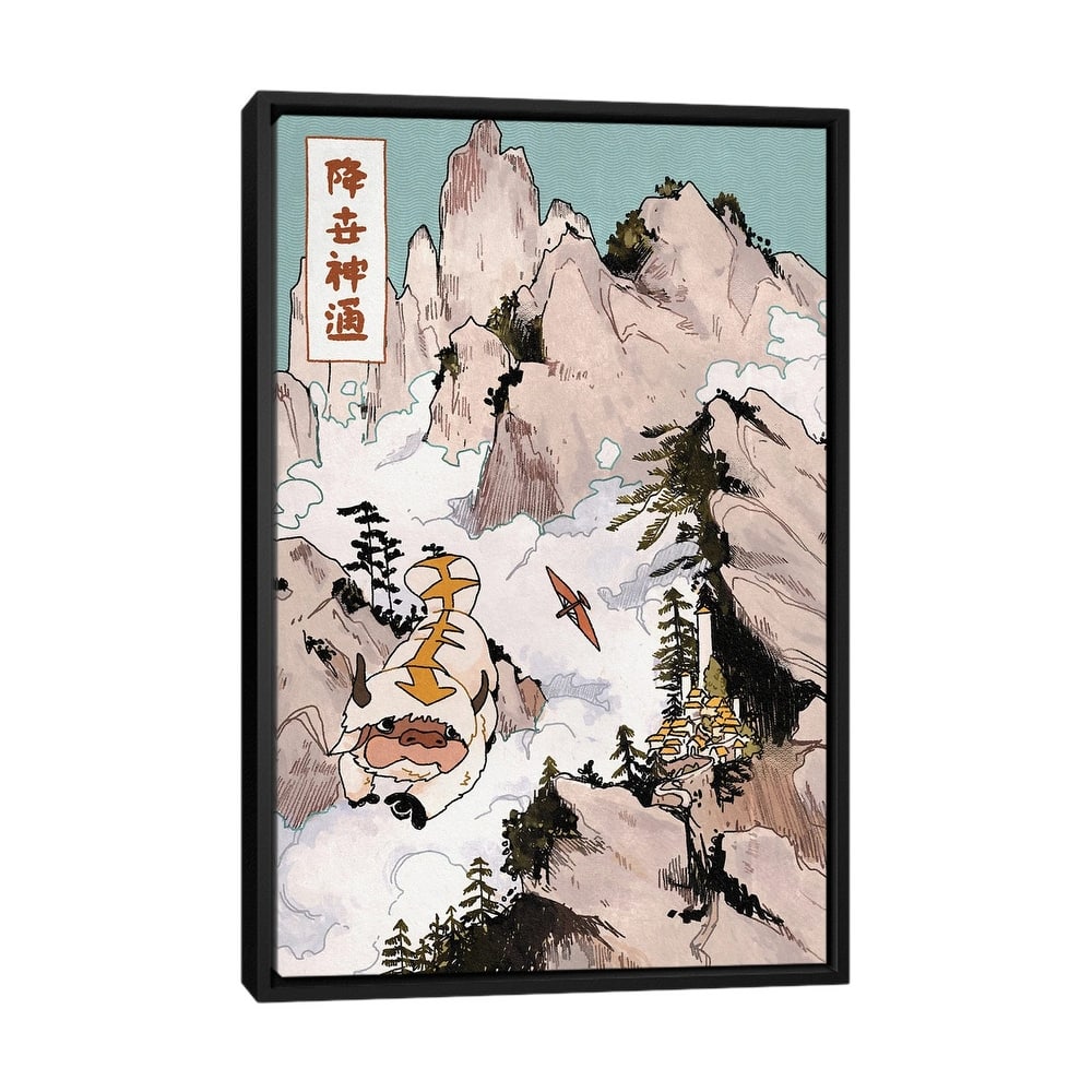 iCanvas "Appa In The Mountains - Avatar - The Last Airbender" by Lucy Michelle Framed Canvas Print