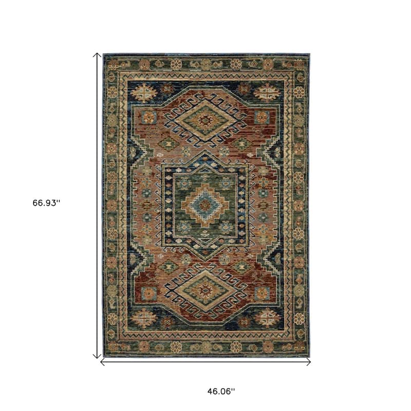 HomeRootsTribal Bohemian Rectangle Area Rug