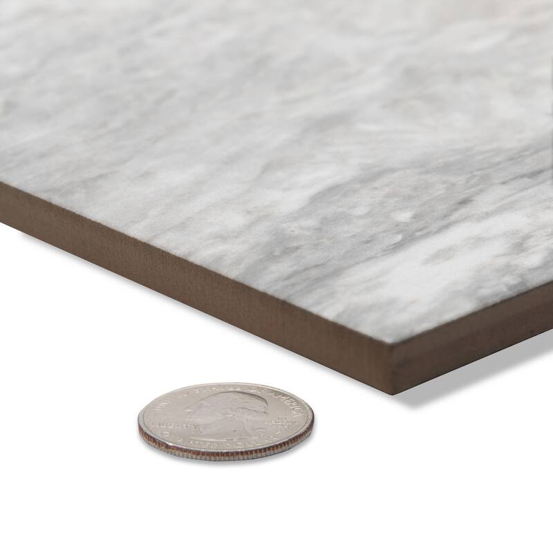 Merola Tile Marbilia Chess Bardiglio 17-3/8" x 17-3/8" Porcelain Floor and Wall Tile