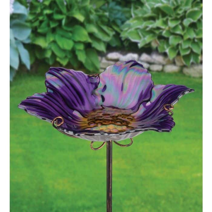 Birdbath/Feeder Stake - Purple