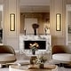 preview thumbnail 9 of 34, KAYLA 1-Light Gold LED Wall Sconce, Natural Alabaster Wall Sconce,Outdoor Sconce Rectangular Bedside Wall Lighting