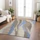 Machine Washable Indoor/ Outdoor Abstract Contemporary Chantille Rug