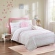 preview thumbnail 3 of 5, Cozy Line Sweet Heart Polka Dot Pink Ruffle Cotton Quilt Bedding Set