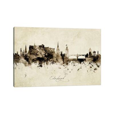 iCanvas "Edinburgh Scotland Skyline" by Michael Tompsett Canvas Print