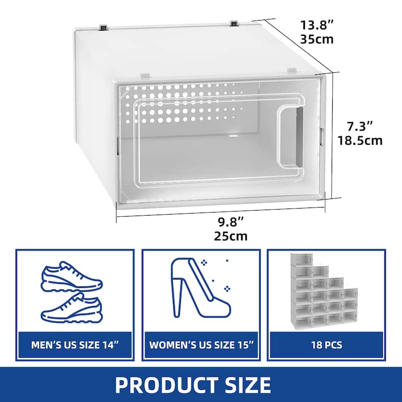 Plastic Shoe Storage Box Set