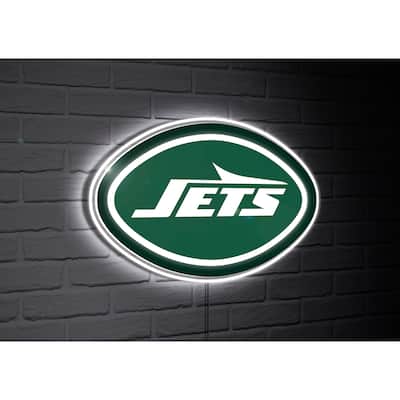 New York Jets Team Logo LED Wall Decor Lighted Sign
