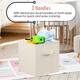 6 Pack Foldable Collapsible Storage Box Bins Shelf Basket Cube Organizer with Dual Handles -13 x 13 x 13