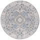 preview thumbnail 6 of 13, SAFAVIEH Odyssey Leokadija Boho Distressed Rug 6'7" Round - Grey/Light Blue - Round