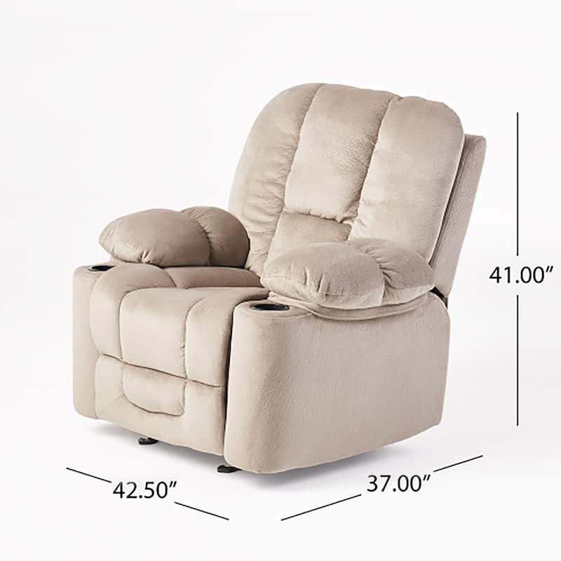 Gannon Fabric Glider Recliner Club Chair by Christopher Knight Home