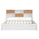 preview thumbnail 17 of 17, Twin Bed Frame with Trundle Bed and Bookcase, Wooden Captain Bed Built-in Led Downlight and USB Port for Guest Room, Bedroom