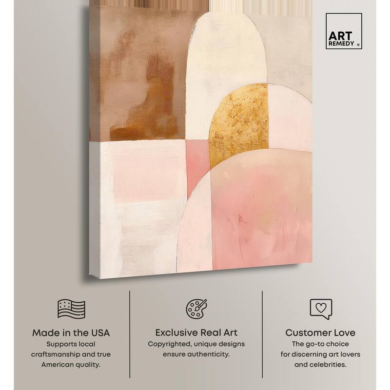 Rose Quartz and Sand I Canvas by Art Remedy, Gallery Wrapped