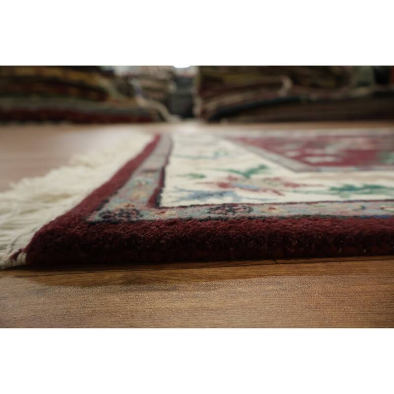 Hand Knotted Oriental 100% Wool Carpet Traditional All-Over Red Agra Area Rug - 5' 11'' X 3' 11''