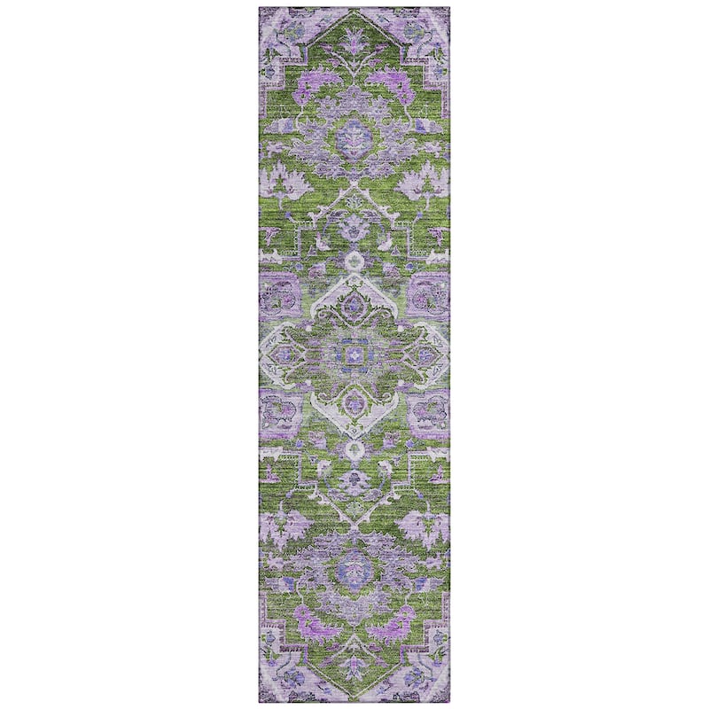 Machine Washable Indoor/ Outdoor Chantille Traditional Boho Rug