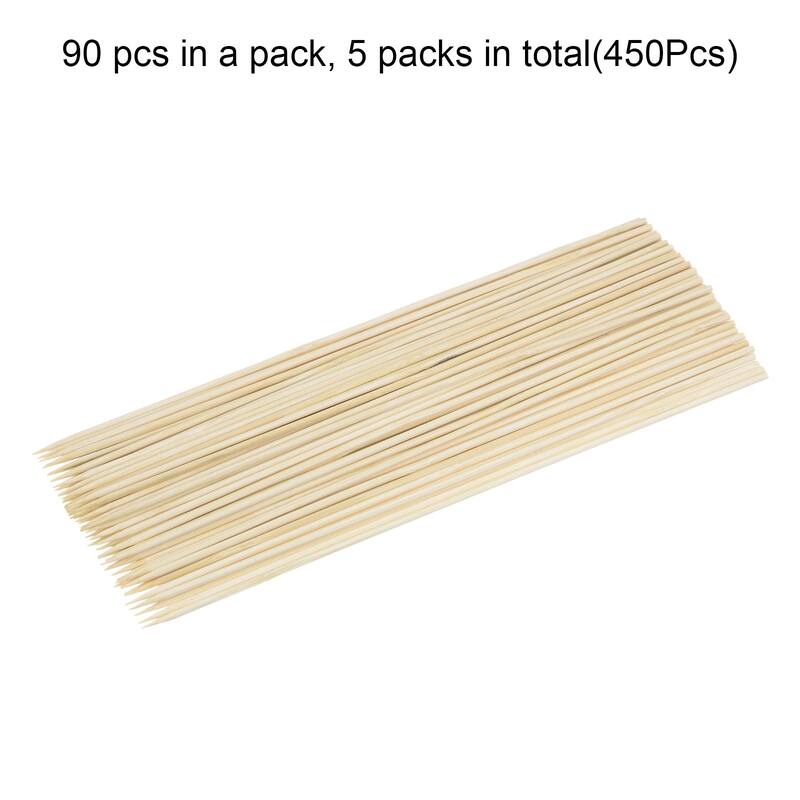 450pcs Bamboo Skewers Sticks 10 Inch 3mm Dia Natural Wooden Cocktail Picks - 10"