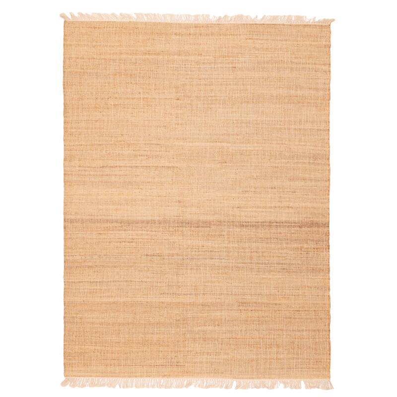 ECARPETGALLERY Flat-Weave Palas Denizli Tan Jute Kilim - 5'6 x 7'5