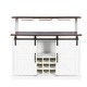 preview thumbnail 10 of 9, White Sliding Door Coffee Bar Cabinet Sideboard with Wine Bottle Rack