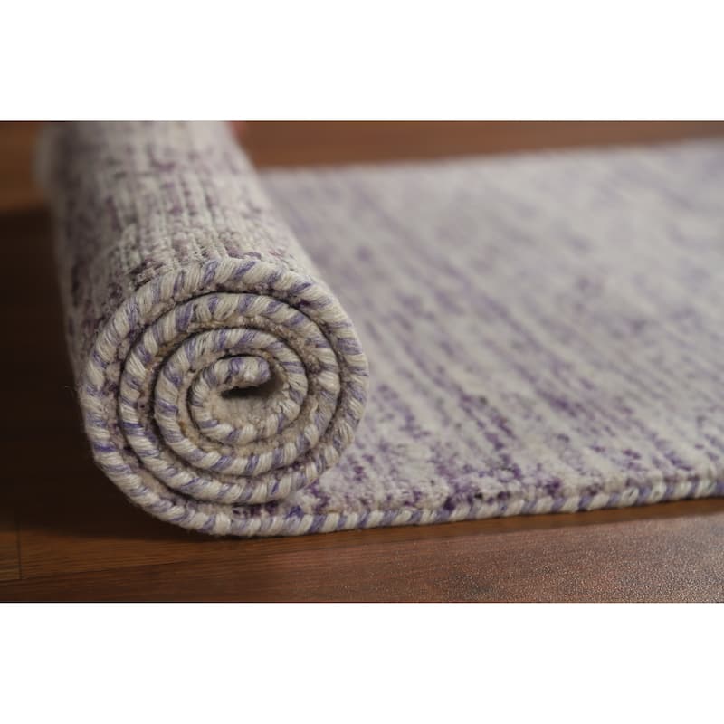 Purple Gabbeh Indian Runner Rug Handmade Wool Carpet - 2'5" x 9'6"