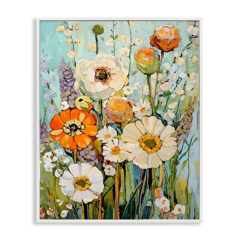 Stupell Woodland Inspiration Florals Framed Giclee Art Design By Franklyn Gregory - 11 x 14 - White