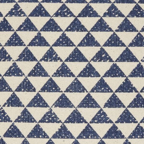 Indigo And Ivory Triangle Design Throw Pillow Indigo And Ivory Triangle Design Throw Pillow