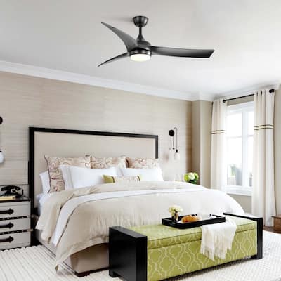 Modern Quiet 3-Color Dimmable LED Ceiling Fan with Remote Control, Adjust Wind Speed and Timing Functions