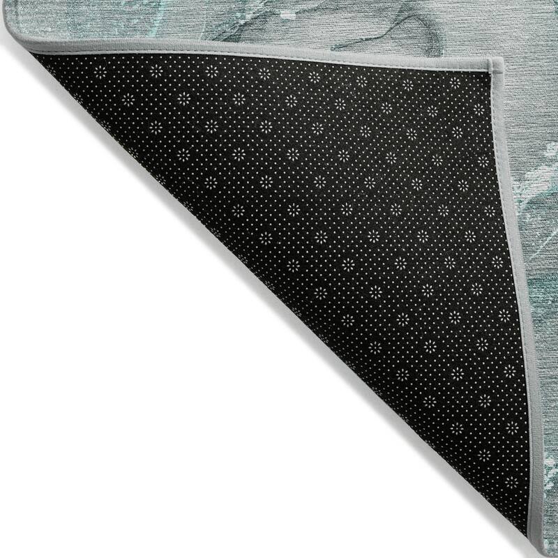 Lalu Artistic Abstract Weather Resistant Classic Meets Modern Outdoor Rug