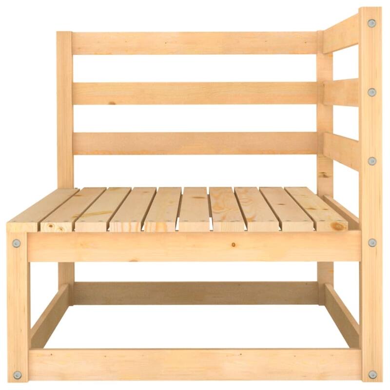 vidaXL Patio Furniture Outdoor Sectional Set with Cushions Solid Wood Pine