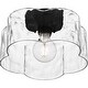 preview thumbnail 3 of 2, Lilly 1-Light Matte Black Semi-Flush Mount