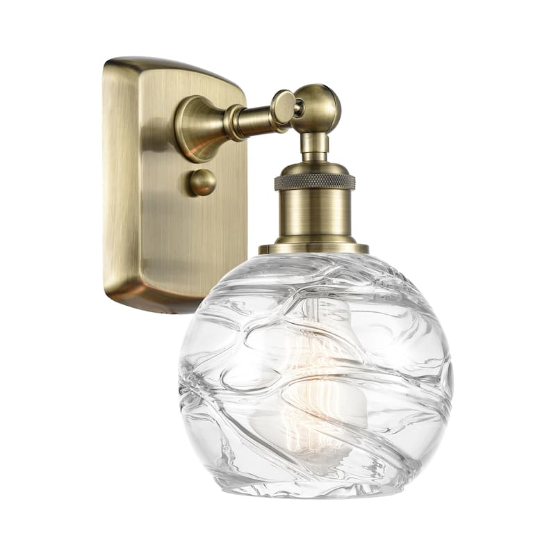 Innovations Lighting Athens Deco Swirl - 1 Light 6" Sconce - Antique Brass