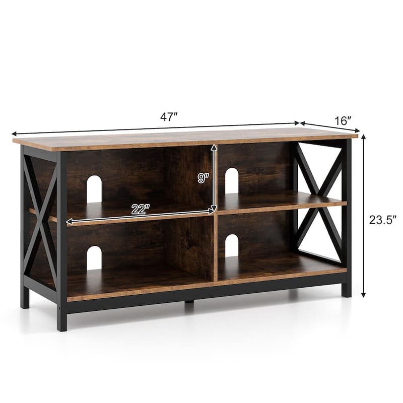 Gymax TV Stand for TVs up to 55'' Entertainment Center w/ Storage