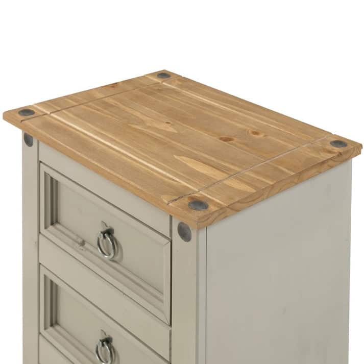 Wood Nighstand 3 Drawers Corona | Furniture Dash