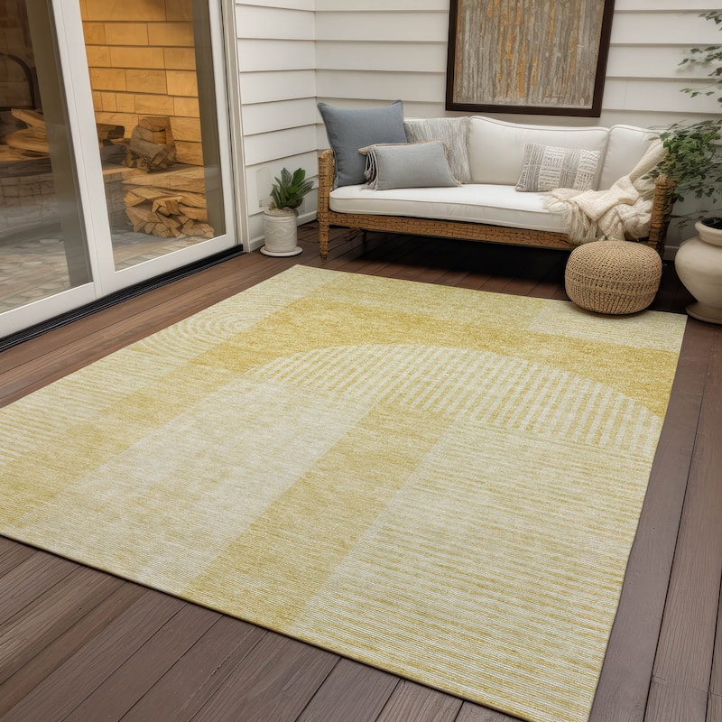 Machine Washable Indoor/ Outdoor Chantille Modern Deco Rug